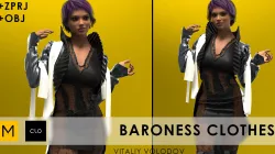 Baroness clothes 3D model