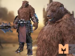 Bear Warrior Low-poly 3D model