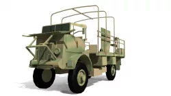 Bedford QL Military Truck Low-poly 3D model