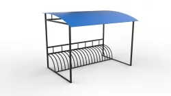 Bicycle parking - canopy Low-poly 3D model