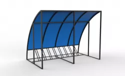 Bicycle parking with a canopy Low-poly 3D model