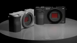 black and silver Camera Sony A6000  3D model