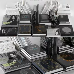 Book stack set Vol 4 Low-poly 3D model