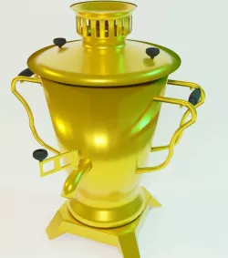 Bronze Samovar for Russian Interior 3D model