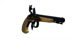 Buccan Flintlock Pistol 3D model