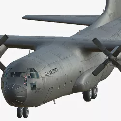 C130 Hercules Low-poly 3D model