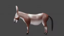 cartoon donkey  3d model  Low-poly 3D model