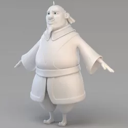 Cartoon Fat Vizier 3D model