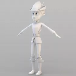 Cartoon Pied Piper 3D model