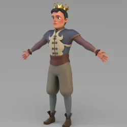 Cartoon Prince 01 3D model