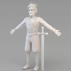 Cartoon Prince 03 3D model
