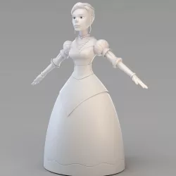 Cartoon Princess 01 3D model