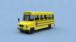 Cartoon School Bus 3D model