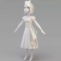 Cartoon Snow White 3D model