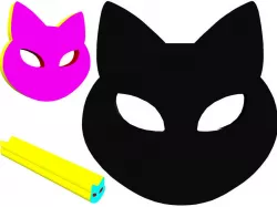 Cat Face Low-poly 3D model