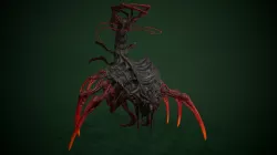 Centipede scull Low-poly 3D model