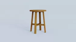 Chair 02 Var 07 Low-poly 3D model