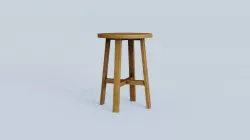 Chair 02 Var 08 Low-poly 3D model