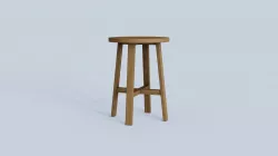 Chair 02 Var 09 Low-poly 3D model