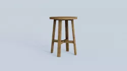 Chair 02 Var 10 Low-poly 3D model