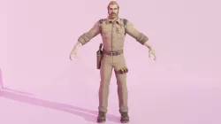 Chief  police aka hopper from stranger things 3D model