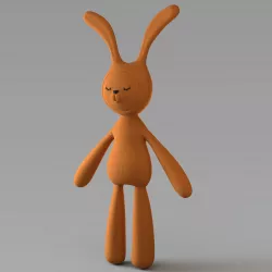 Cloth Rabbit Doll 3D model