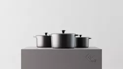 Crane Cast Iron Deep Casserole With Lid 3D model