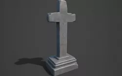 Cross Gravestone 3D model
