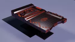 Cubic futuristic console table maded in blender  3D model
