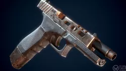 Custom glock Game ready Low-poly 3D model