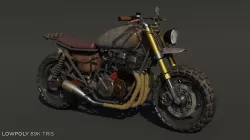 Daryls Walking Dead Bike Low-poly 3D model