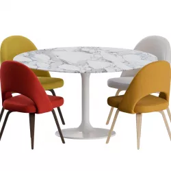 Dinning Set 01 by Knoll 3D model