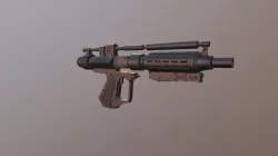 E-5 blaster rifle Blaster Droid Low-poly 3D model