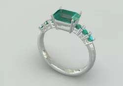 Emerald Ring  3D model
