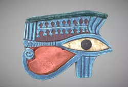 Faience wedjat eye amulet Low-poly 3D model