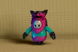Fall Guys wolf lowpoly Low-poly 3D model