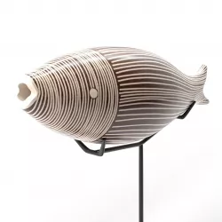 Fish wooden painted decoration for interiors 3D model
