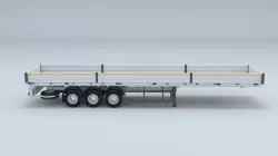 Flatbed Trailer For Semi Truck Low-poly model -3D Printer Models 3D model