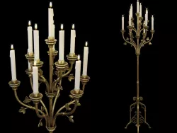 Floor Standing Candle Holder Low-poly 3D model