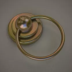 Furniture Door Handle Knob 3d model2 Low-poly 3D model