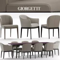 giorgetti normal chair and table 3D model