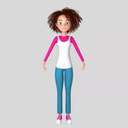 Girl 03 Cartoon 3D model