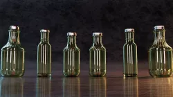 Glass BBQ Sauce Bottles 3D model
