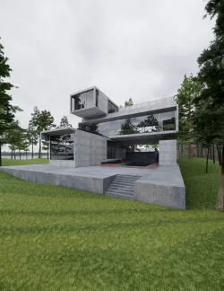 Golf House 3D Model Low-poly 3D model