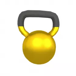 Gym Kettlebell v1 004 Low-poly 3D model