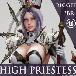 High Priestess - Game Ready Low-poly 3D model
