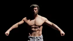 Hugh Jackman NOT RIGGED Low-poly 3D model