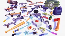 Hypercasual Action Props Pack Low-poly 3D model