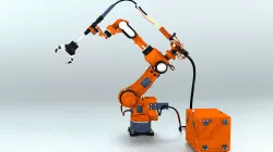 Industrial Robot arm Game asset Low-poly 3D model