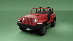Jeep Wrangler 2020 low poly 3D model Low-poly 3D model